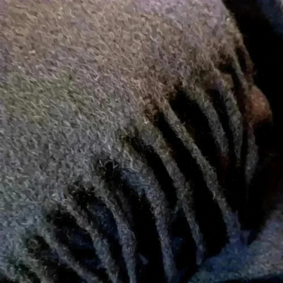 Cashmere wool blend soft NAVY blue lux scarf Jennie Liu. - Picture 3 of 11